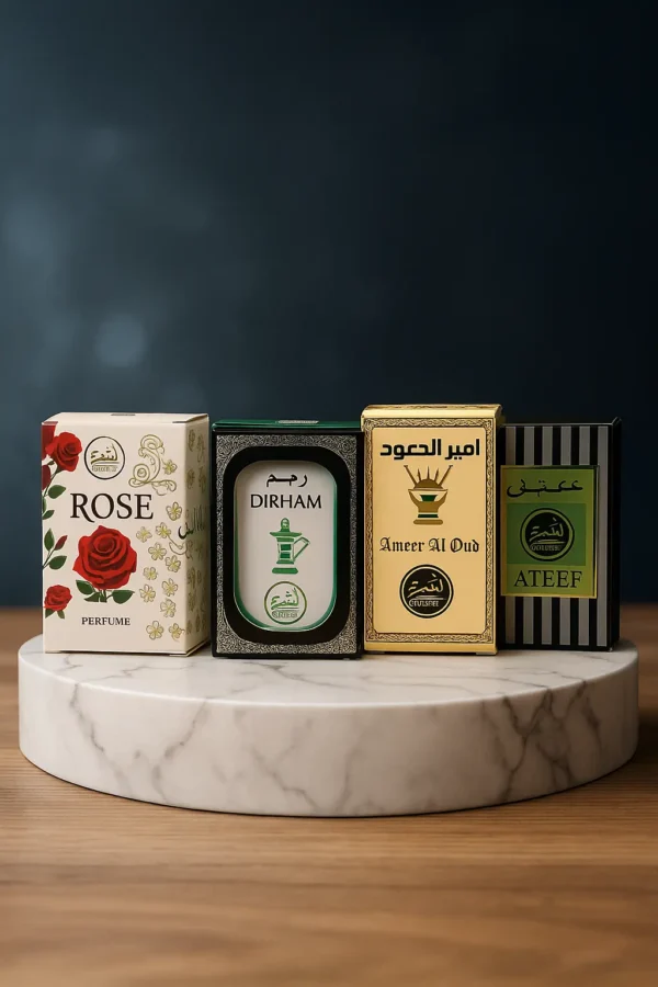 ack of 3 Attar Perfumes – 6ml Roll-On Bottles – Alcohol-Free Fragrance for Men & Women