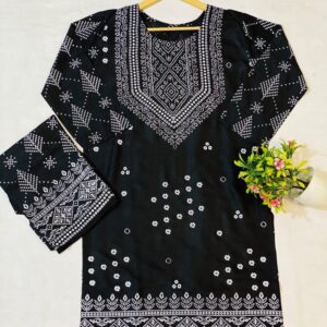 2 Pcs Women’s Stitched Lawn Embroidered Shirt & Trouser – Summer Collection 2025